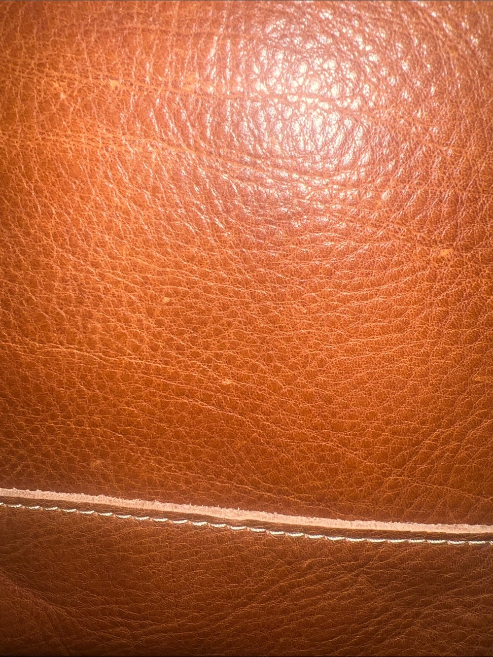 Tan Leather Crossbody Bag with Adjustable Strap - Picture 5 of 6